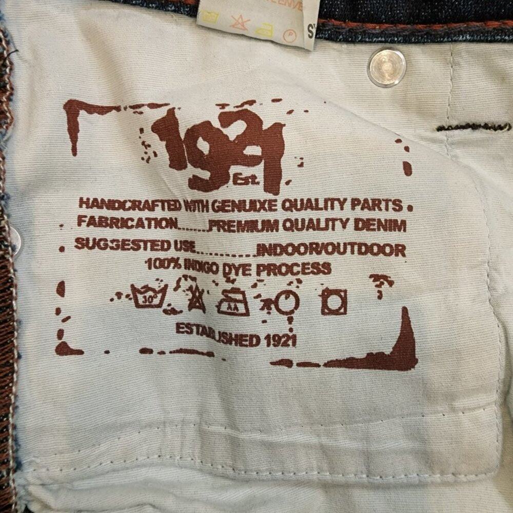 1921 Flare Jeans Women 31/34 Japanese Denim Factory Distressed Patches Stitching - Picture 11 of 13